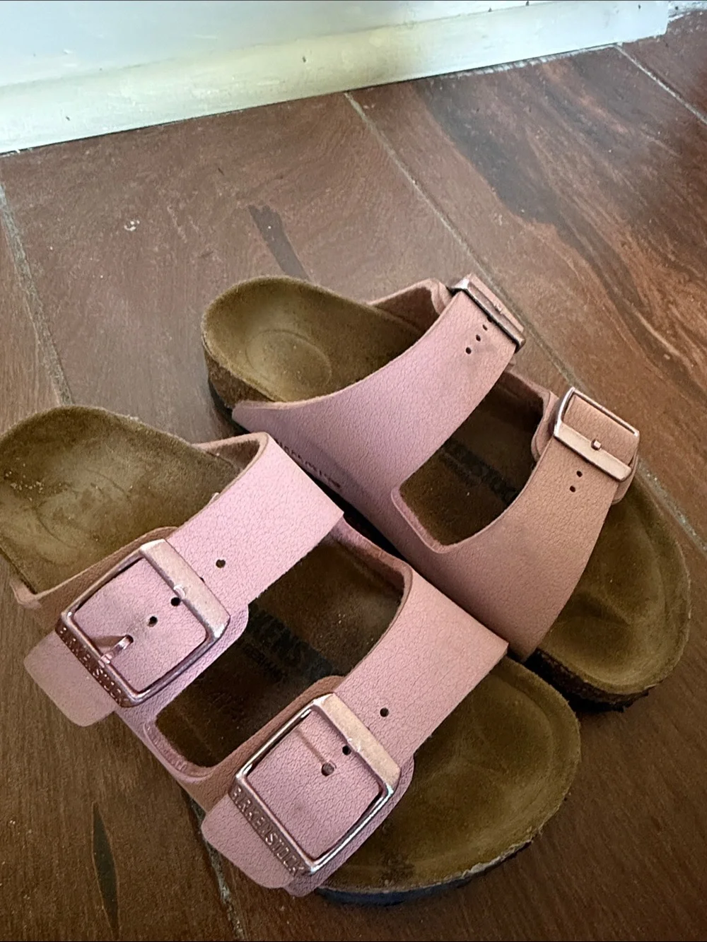 Birkenstock Kids Pink Double-Strap Slide Sandals